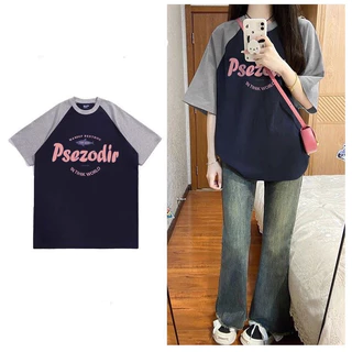 Áo thun RAGLAN form rộng tay lỡ nam nữ SAM CLO phông freesize dáng Unisex - áo cặp, áo lớp phối tay in chữ PSEZODIR