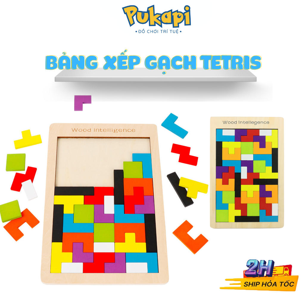 Bảng ghép hình gạch Tetris size đại ghép gạch thông minh đồ chơi phát triển trí tuệ cho bé - Đồ Chơi Cho Bé PUKAPI