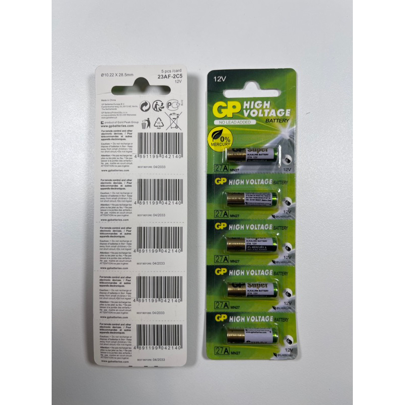[Vỉ 5 viên] Pin GP SUPER Alkaline 23A/27A Điều Khiển chính hãng giá rẻ ...
