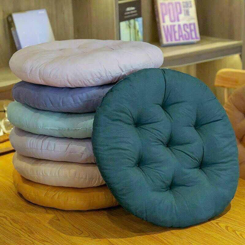 Đệm ngồi bệt tròn 3D💚CAM KẾT CHUẨN💚 nệm lót ghế ngồi bàn trà kiểu nhật bông trắng cực êm