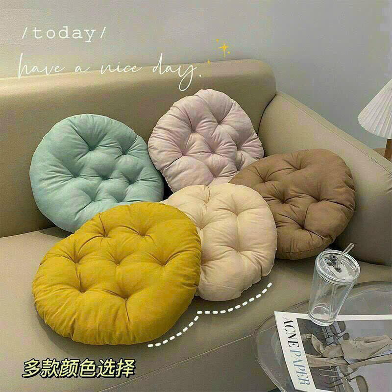 Đệm ngồi bệt tròn 3D💚CAM KẾT CHUẨN💚 nệm lót ghế ngồi bàn trà kiểu nhật bông trắng cực êm