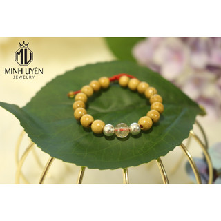 Vòng dâu tằm - Thạch anh vàng mix Bi bạc 925 - Minh Uyên VDT007