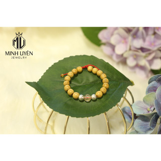 Vòng dâu tằm - Thạch anh vàng mix Bi bạc 925 - Minh Uyên VDT007