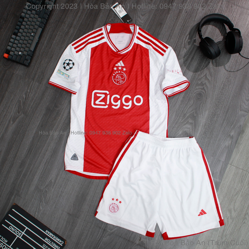 Bộ Quần Áo Đá Banh CLB Ajax Amsterdam Sân nhà / Quần Áo Bóng Đá AJAX