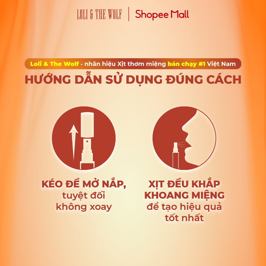 Ảnh Xịt Thơm Miệng Kissing Spray Loli & The Wolf On Vị Kẹo Ngọt The Mát Hương Bạc Hà 20ml 2