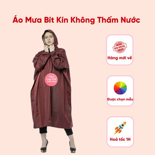 Áo Mưa Bít Một Người Chất Liệu Vải Dù Polyester Cao Cấp Không Thấm Nước