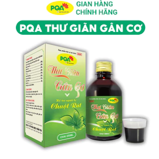 PQA Thư Giãn Gân Cơ - chuột rút, đau mỏi gân cơ, hay bị co giật gân cơ. Hộp 250ml