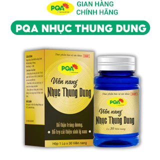 PQA Nhục Thung Dung hỗ trợ cải thiện sinh lý nam, giảm đau lưng mỏi gói do thận kém.