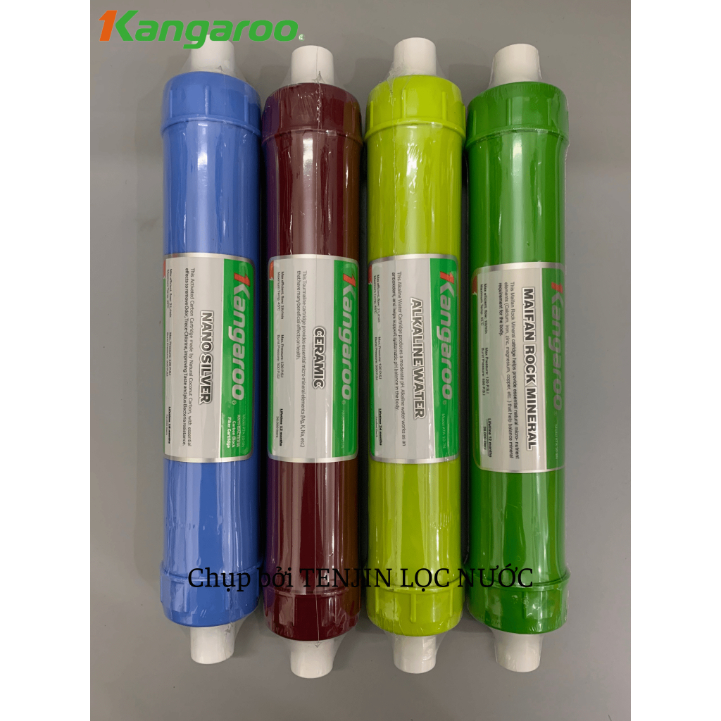 Combo 8 Lõi Lọc Kangaroo gồm 123 RO50GPD Nano Ceramic Alkaline Maifan Model KG108AKV, KG108AVTU, KG06G4... Chính Hãng