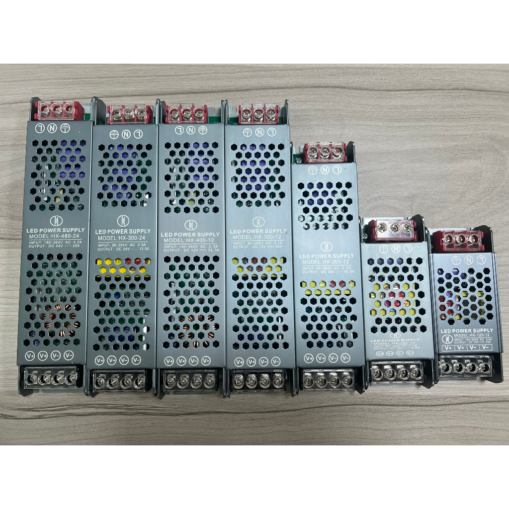 Nguồn Led trong nhà, nguồn mỏng, dẹp vỏ xám xanh 12V 24V 120W, 150W ...