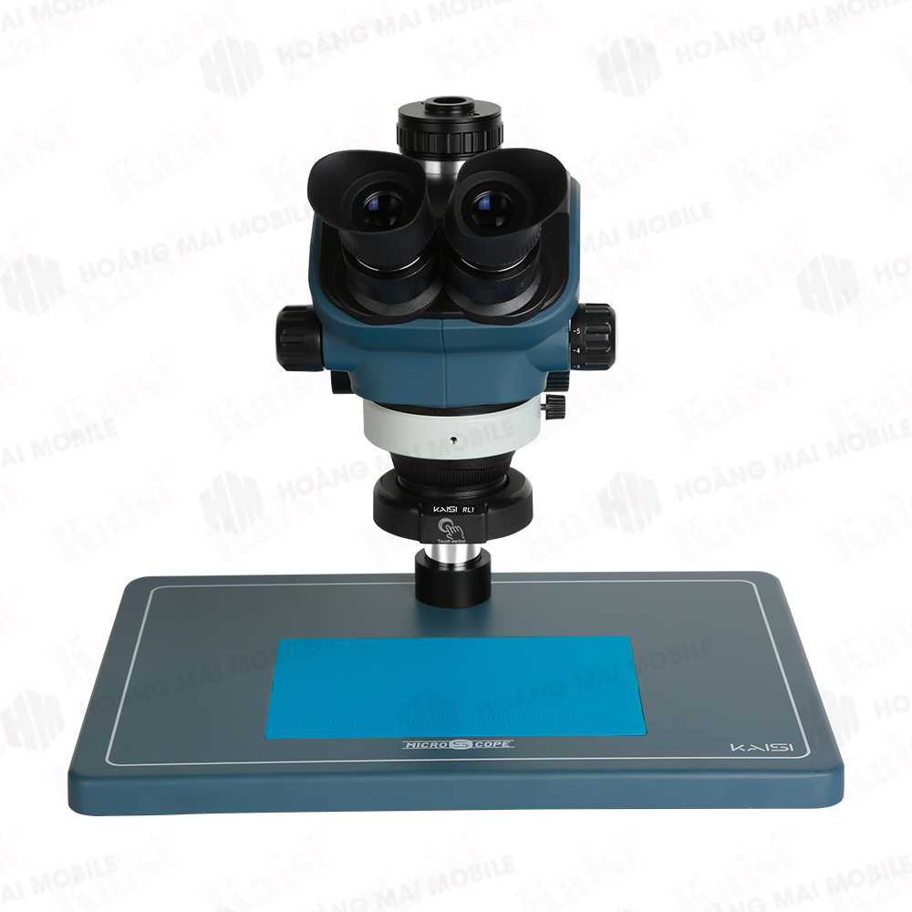 Kính hiển vi 3 mắt KAISI TX-350S PLUS độ phóng đại 7X-50X kèm đèn, thị kính WF10X/23mm