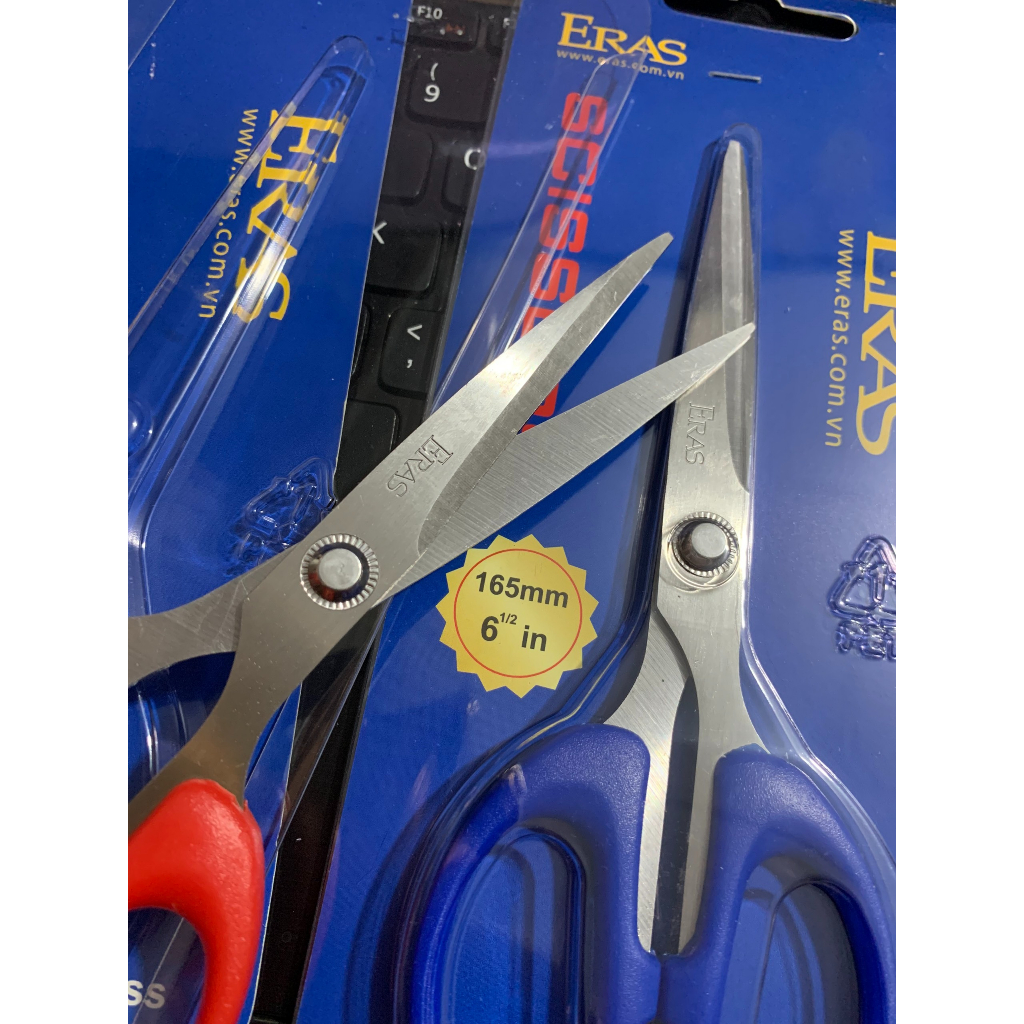 KÉO VĂN PHÒNG, KÉO CẮT GIẤY ERAS E720, E721 SỬ DỤNG TRONG VĂN PHÒNG, TRƯỜNG HỌC - VPP QUỐC HUY