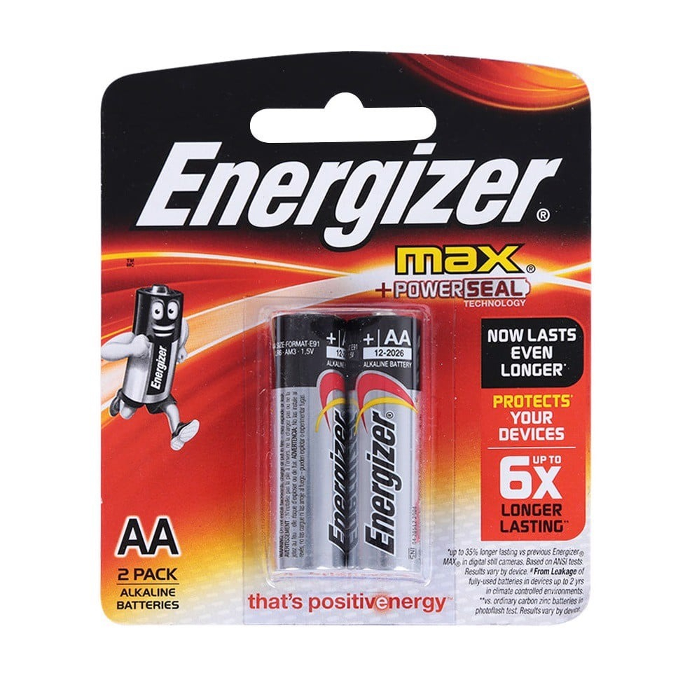 PIN ALKAALINE AA 1.5V ENERGIZER MAX E91-BP2, VỈ 2 VIÊN, SIÊU BỀN - VPP QUỐC HUY.