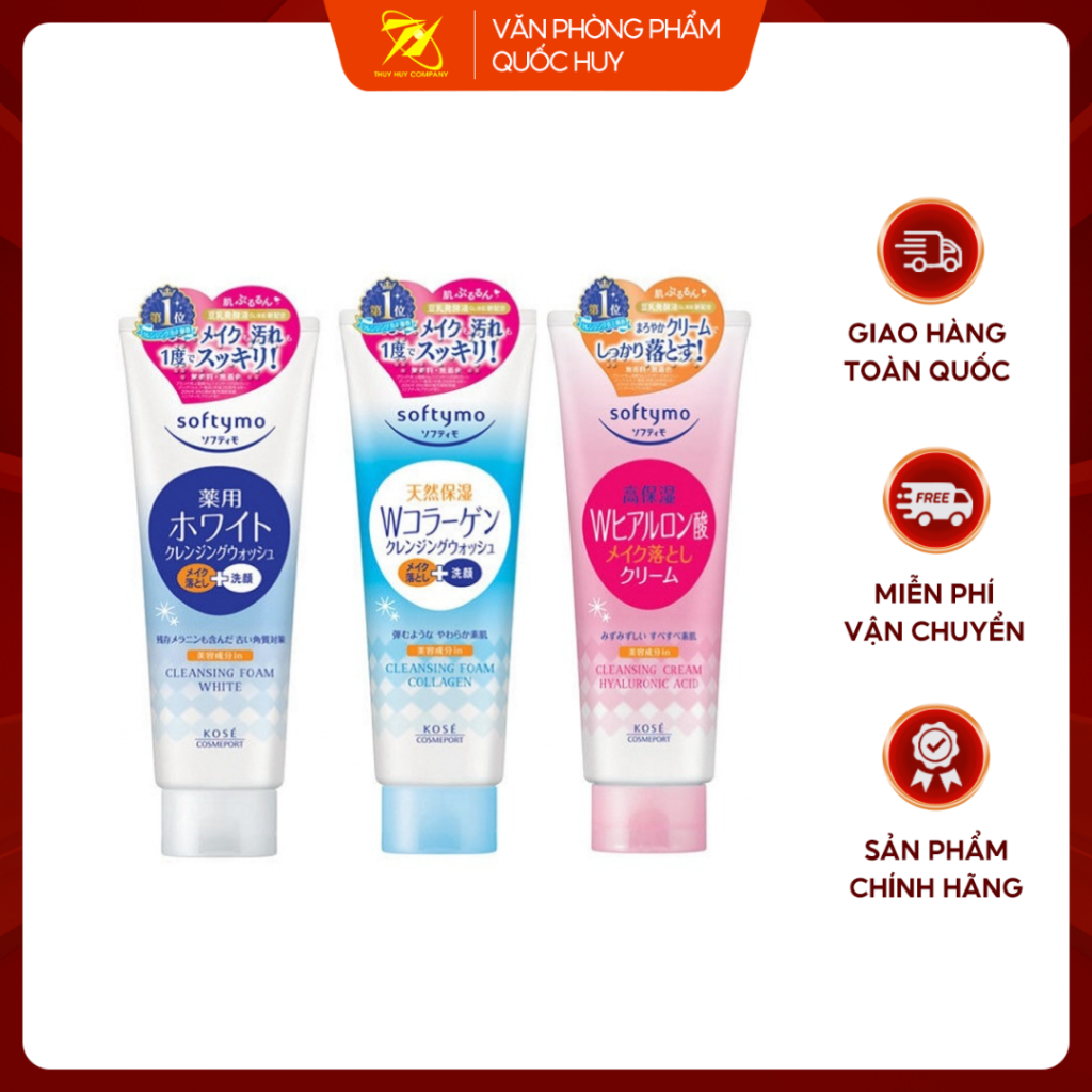 Sữa Rửa Mặt Kose Softymo Softimo Cleansing 220g Nhật Bản, Mẫu Mới Nhất - VPP Quốc Huy