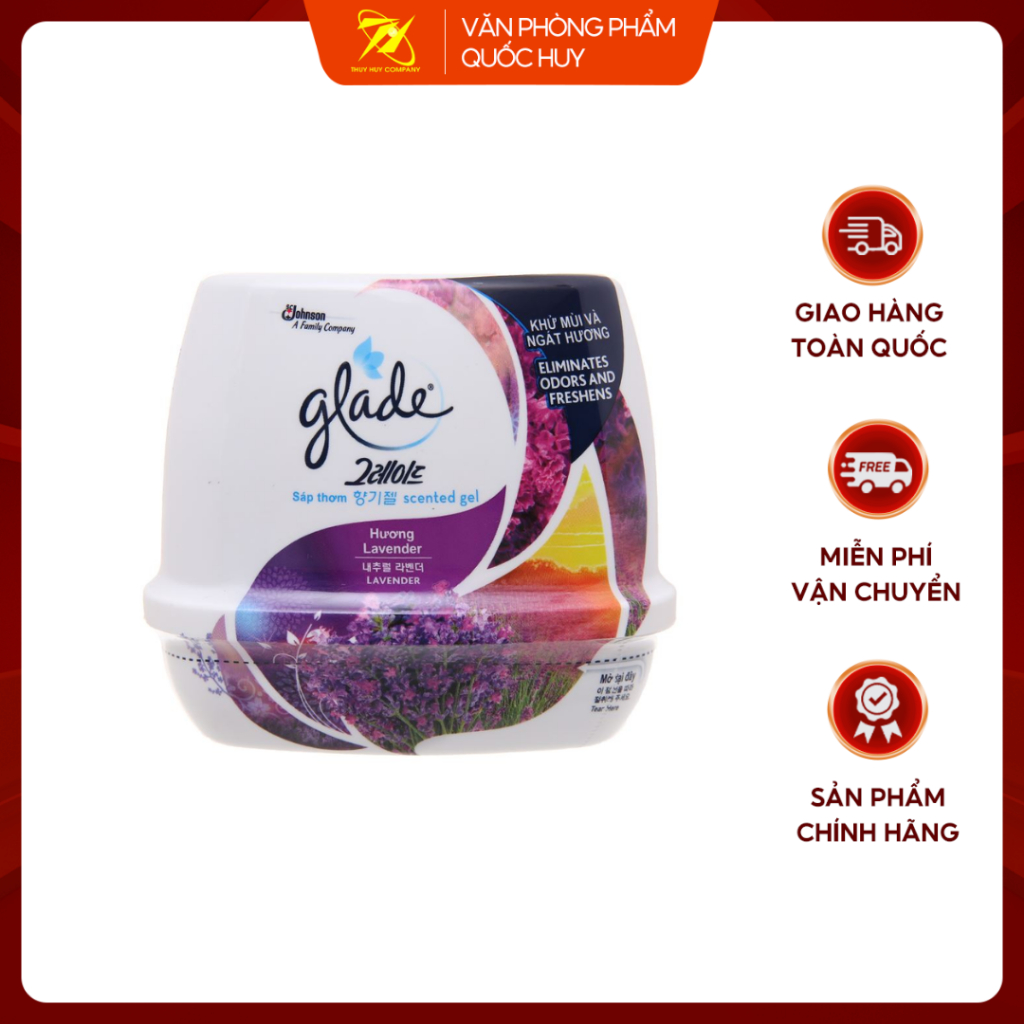 SÁP THƠM GLADE 180G, SÁP THƠM ĐỂ PHÒNG, NHÀ TẮM LAN TỎA HƯƠNG THƠM - VPP QUỐC HUY.