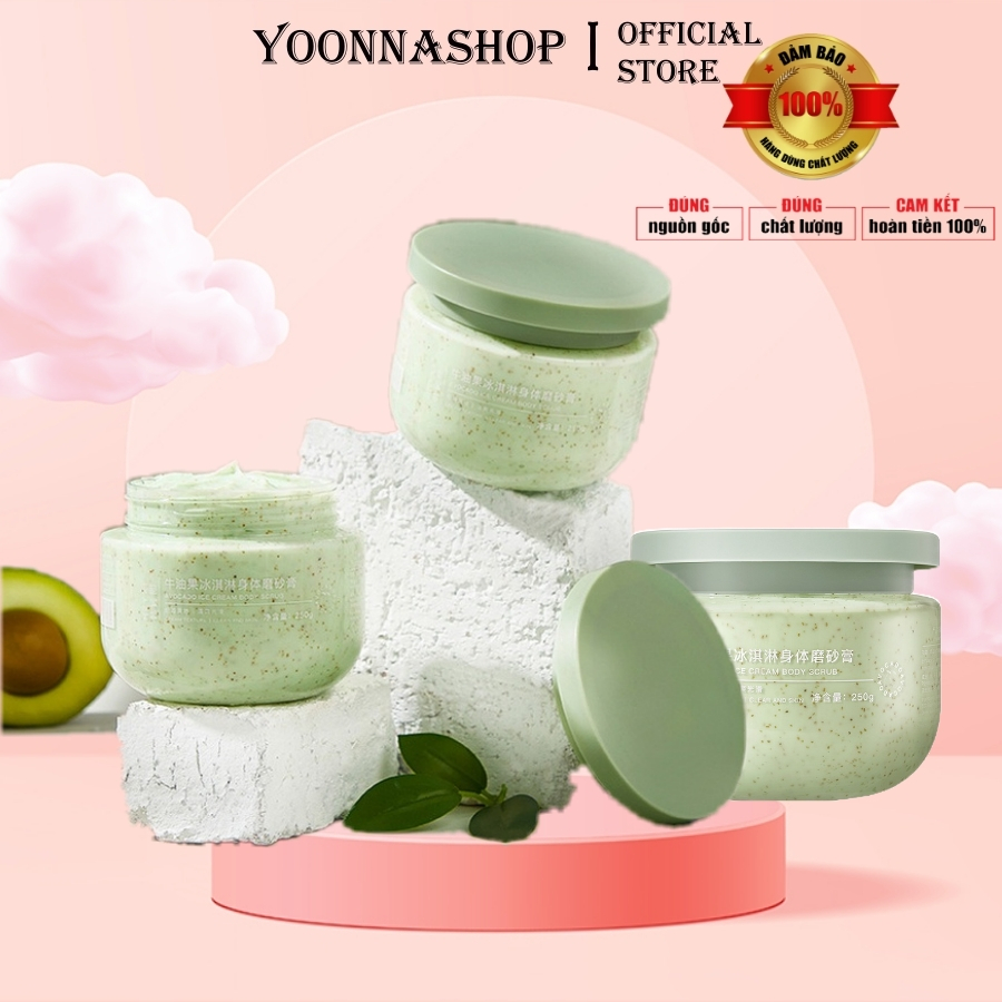 Tẩy Tế Bào Chết Toàn Thân Bơ HEYXI 250G Thu nhỏ lỗ chân lông, làm mềm ...