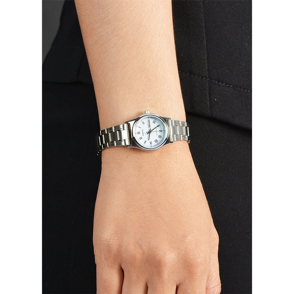 Ảnh Đồng hồ nữ dây thép không ghỉ Casio LTP-V006D-7BUDF chính hãng 4
