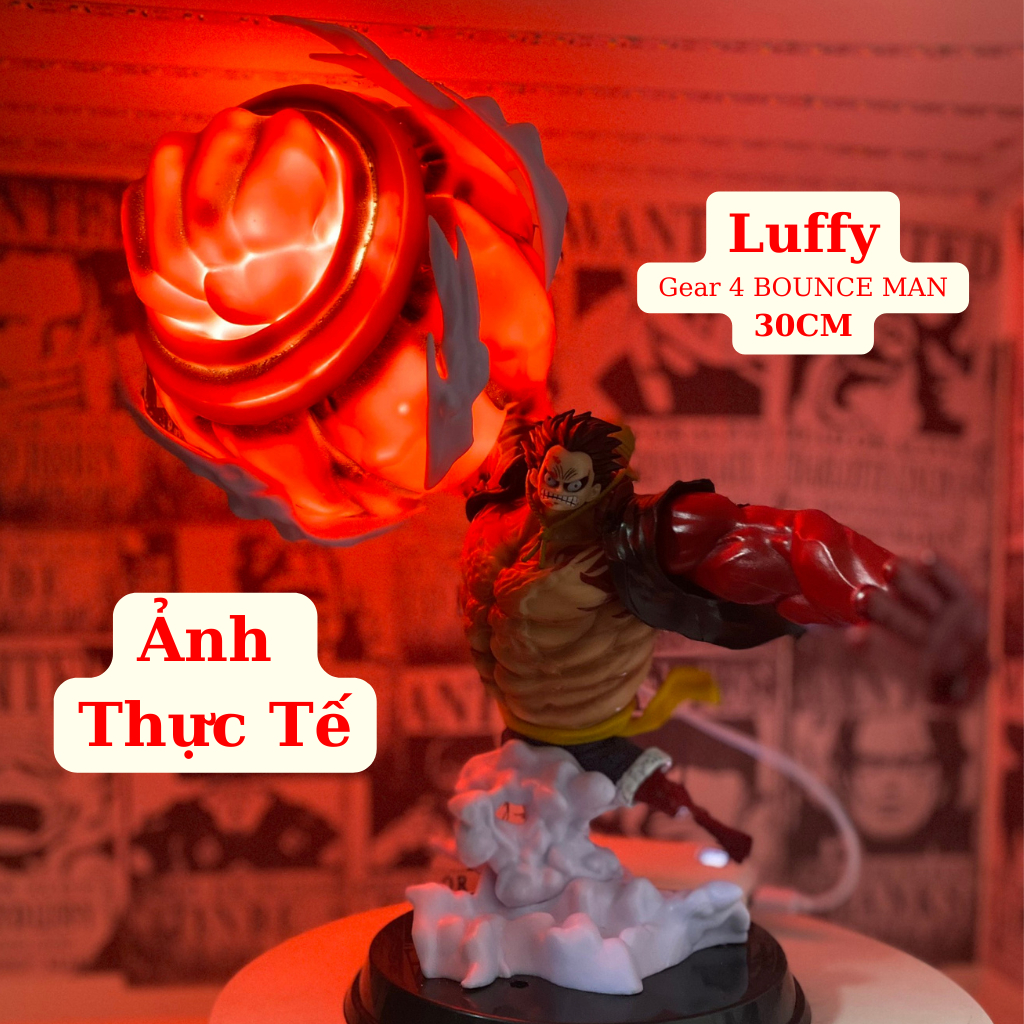 Mô Hình Luffy Gear 4 30cm BOUNCE MAN Mô hình One Piece Cao Cấp, Figure
