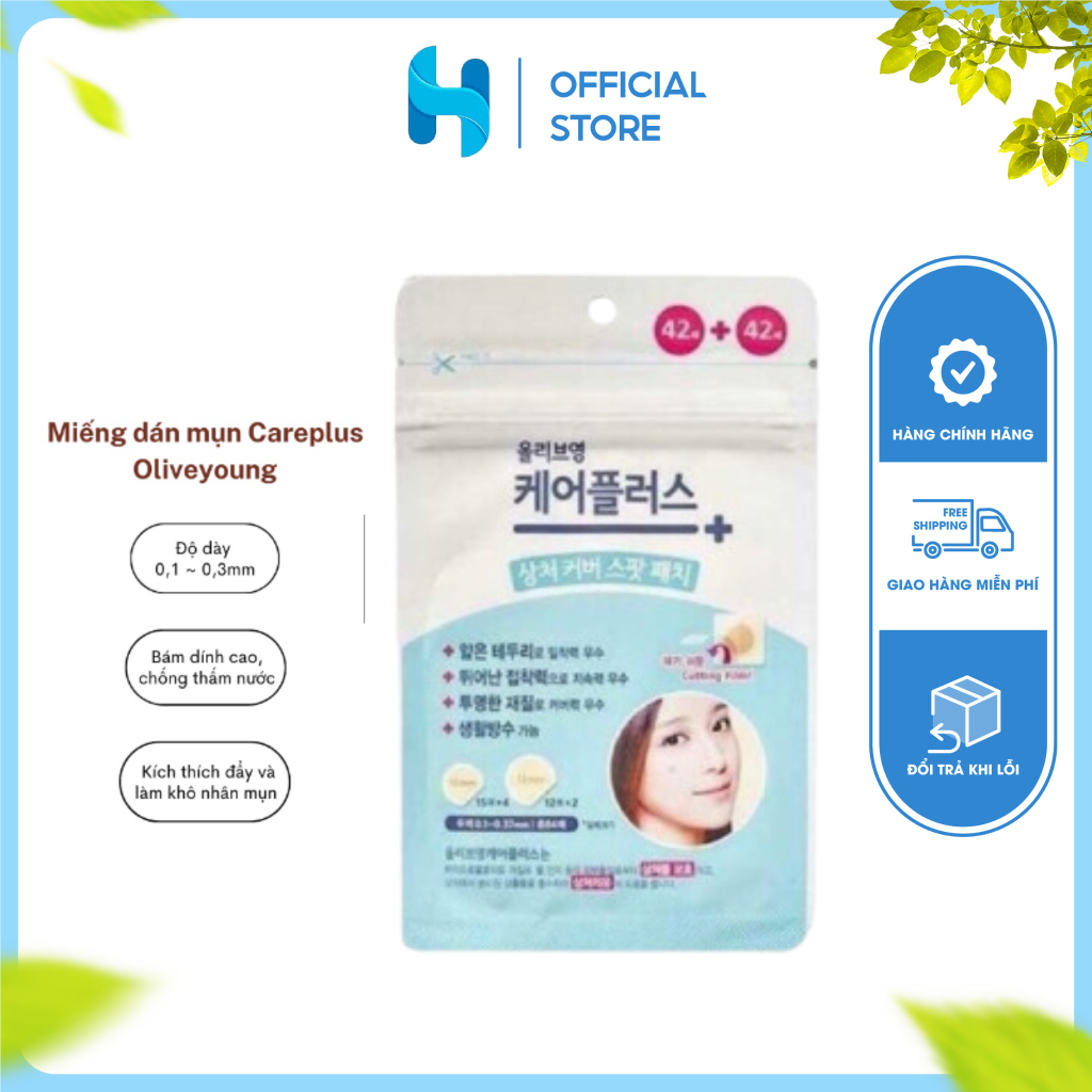 Miếng dán mụn Olive Young Care Plus 102 miếng | Shopee Việt Nam