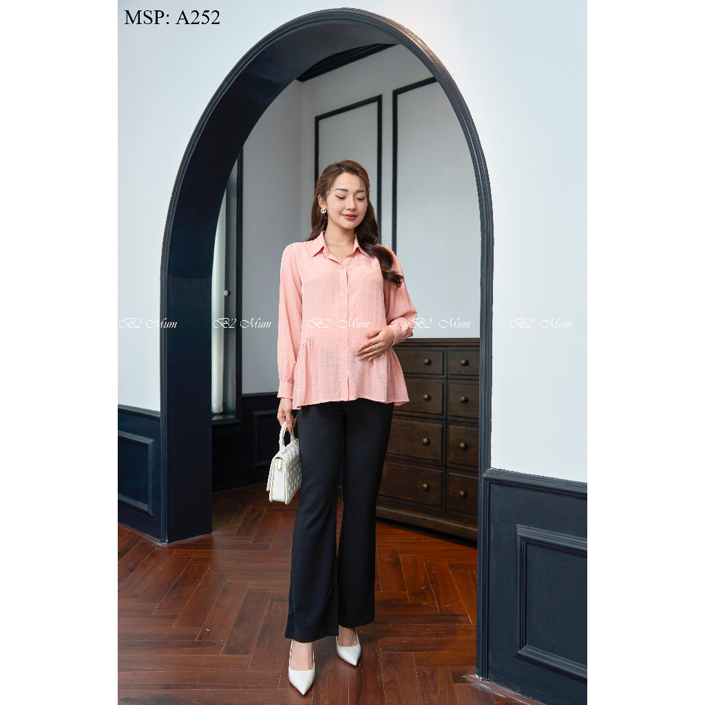 Áo bầu thiết kế Áo sơ mi nhún A252 B2MUM