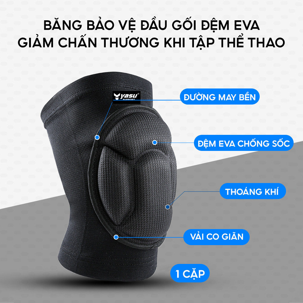 Ảnh Băng bảo vệ đầu gối thủ môn có đệm cao cấp YASU YS0217A (1 đôi) 2