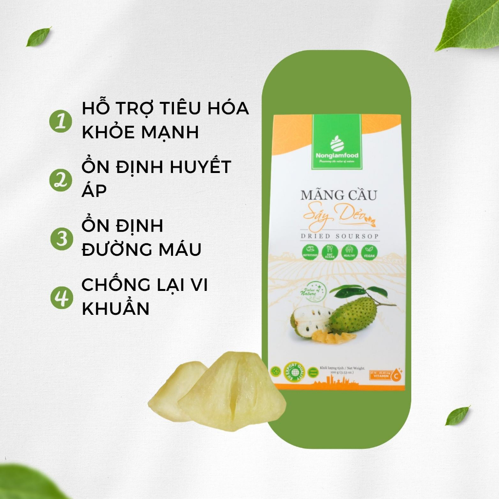 Mãng cầu sấy dẻo Nông Lâm Food