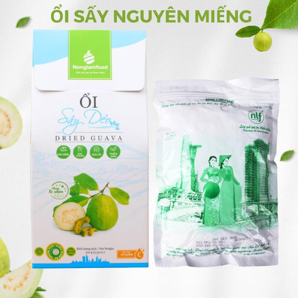 Ổi Sấy Dẻo  Nông Lâm Food hộp 100g.