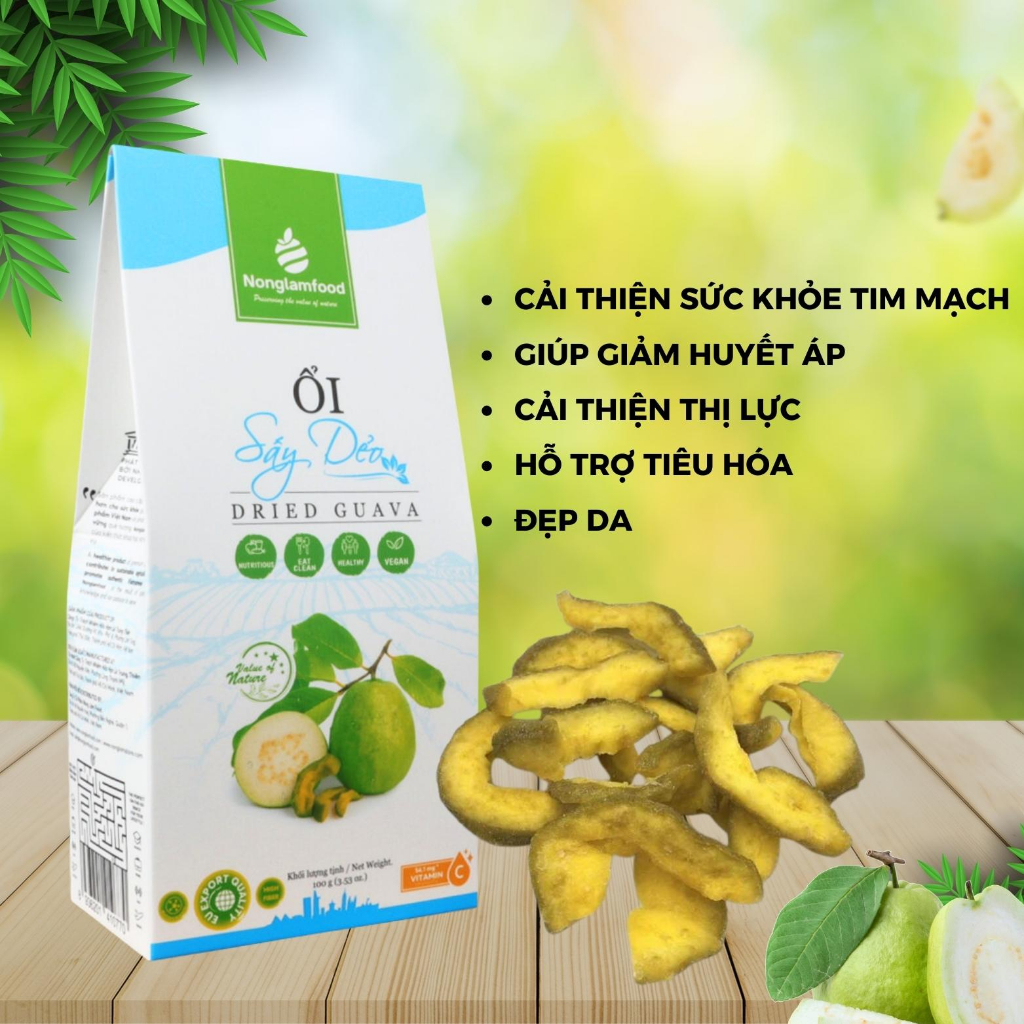 Ổi Sấy Dẻo  Nông Lâm Food hộp 100g.