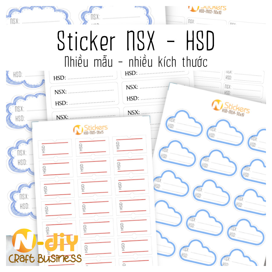 [N-diy] Nhãn tem sticker NSX HSD hạn sử dụng | Shopee Việt Nam