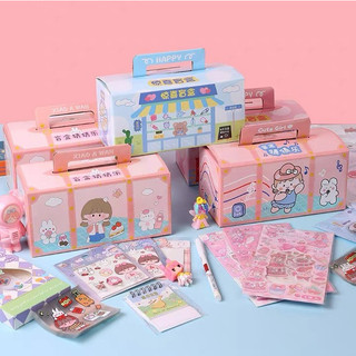 MEOWU Hộp Quà May Mắn Cho Trẻ Em Sáu Tám Món Dụng Cụ Học Tập Vật Dụng Dễ Thương