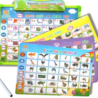 Bảng Chữ Cái Điện Tử 5 Tờ 11 Chủ Đề Cho Bé - Bảng Chữ Cái Luyện Nghe Nói Cho Bé Từ 1-5 Tuổi Tiện Lợi