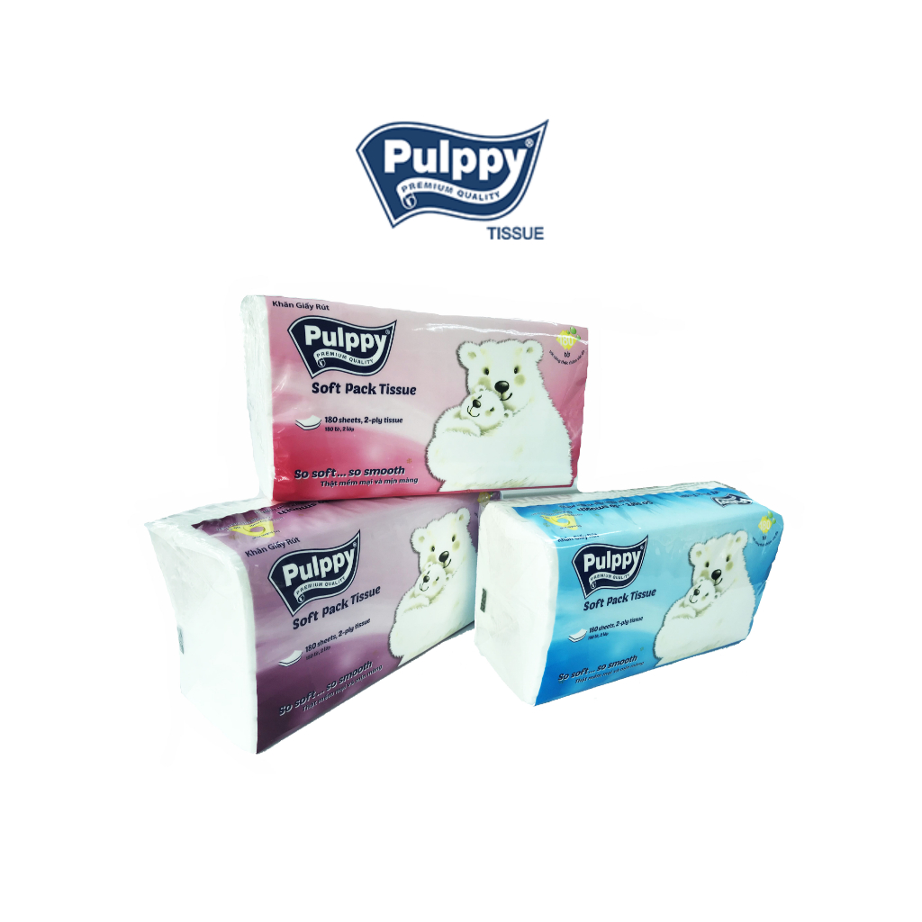 Khăn giấy rút Pulppy Polar Bear chính hãng (Lốc 3 bịch) | Shopee Việt Nam