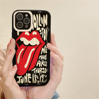 Ốp lưng cạnh vuông bảo vệ camera rockstar rolling stones cho iphone 6 đến 16promax - ng943