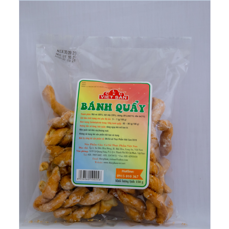 Bánh Quẩy Xoắn Việt San 150g - Vị Ngọt Thanh Chuẩn Vị Tuổi Thơ