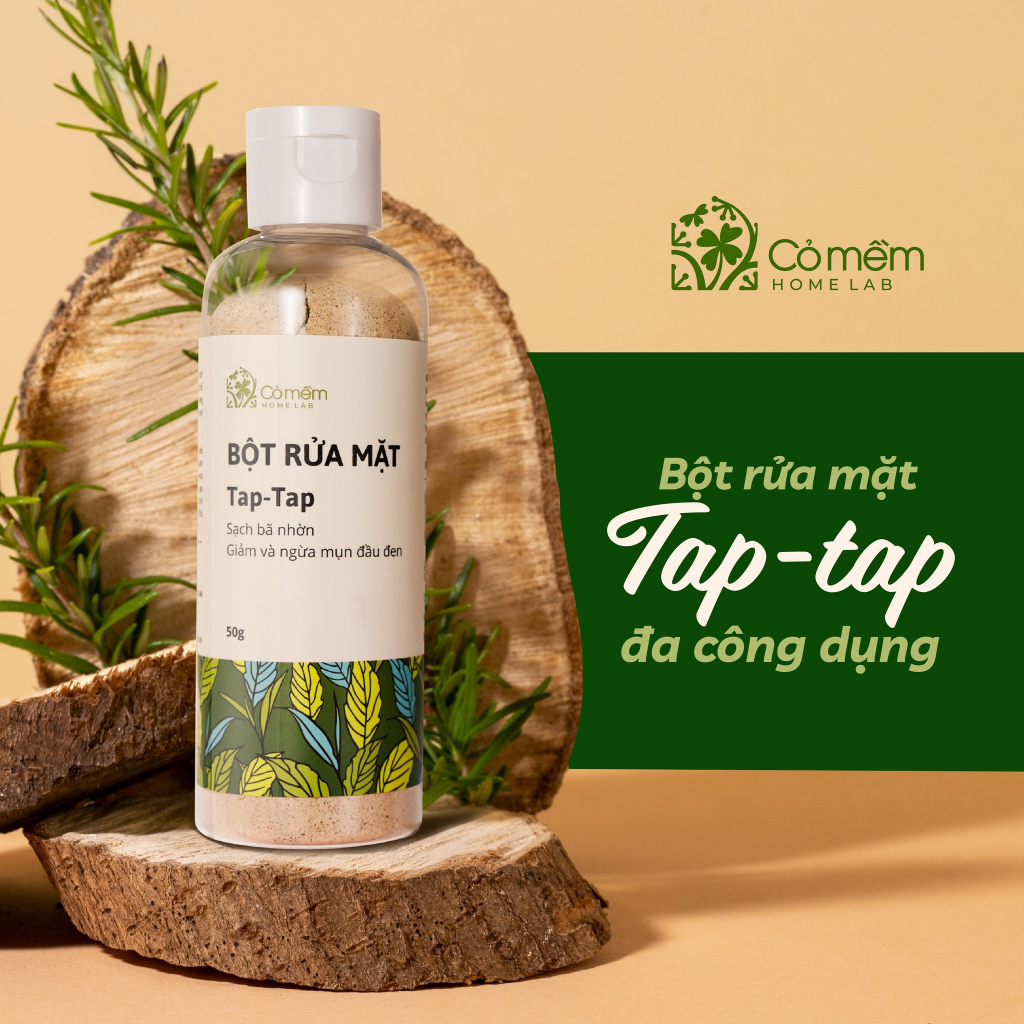 Bột Rửa Mặt Taptap Giảm Mụn Ẩn Mụn Đầu Đen Cỏ Mềm 50g