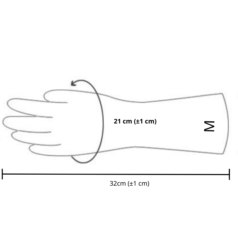 Ảnh Găng Tay Cao Su Tay Lửng Ngọc Trai Size M Thương Hiệu BEIGL 3