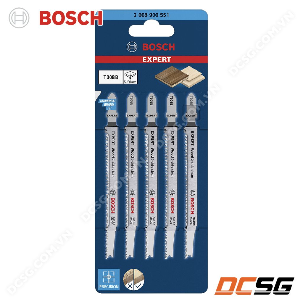 BOSCH 2608630032 T101D HCS Jigsaw Blade Set Clean For Wood - View #4