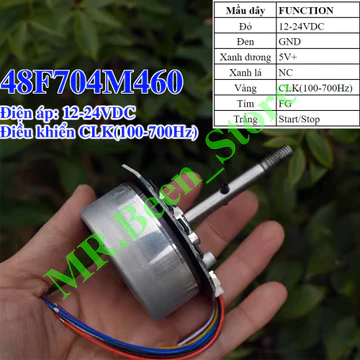 Động cơ không chổi than BLDC chế quạt Nidec 12-24V 80W, Motor brushless BLDC không chổi than, Motor chế quạt 48F704M460