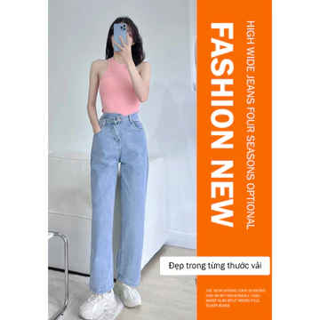 Quần jeans nữ ống rộng GUGUNO (quần jeans nữ, quần jean nữ, quần rin nữ, quần bò nữ)