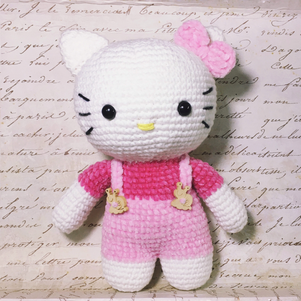 Hello Kitty móc len thủ công _Crochet Hello Kitty
