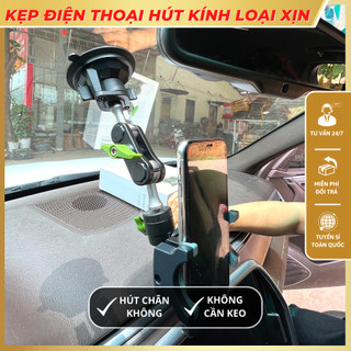Giá Đỡ Điện Thoại Trên Ô Tô Cao Cấp,Kẹp Titan Lanparte B01 Cốc Hít Kính Xoay 360 Độ
