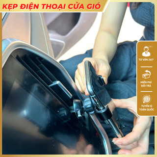 Giá đỡ điện thoại kẹp cửa gió điều hòa ô tô, xe tải dễ dàng lướt web hay xem bản đồ khi lái xe