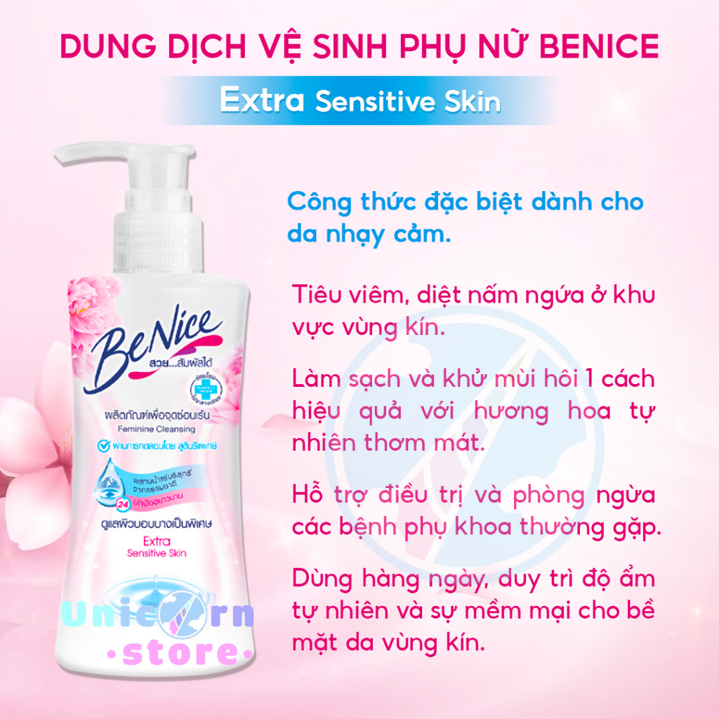 Dung Dịch Vệ Sinh Phụ Nữ BeNice Feminine Cleansing Nội Địa Thái Lan 150mL