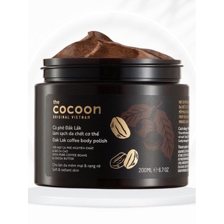 Tẩy Da Chết Body  Cà phê Dak Lak CooCoon Giúp Da Mềm, Mịn Màng 200g