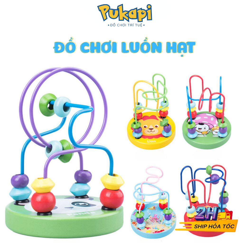Đồ Chơi Luồn Hạt Mini Gỗ Cho Bé Luyện Khéo Tay Kiên Nhẫn Đồ Chơi Trong Nhà Cho Bé- Đồ Chơi Cho Bé PUKAPI