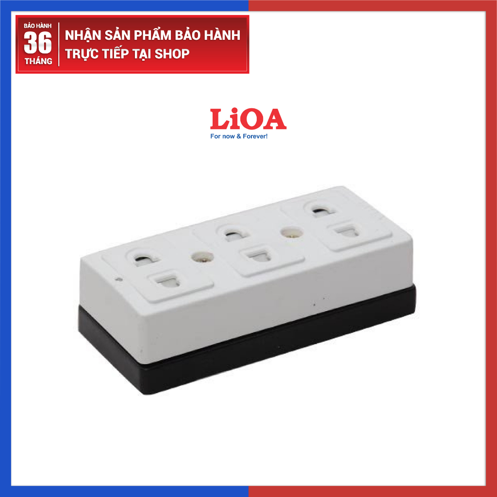 Ổ CẮM 3 LỔ CÓ MÀN CHE LIOA OC3NCKD | Shopee Việt Nam