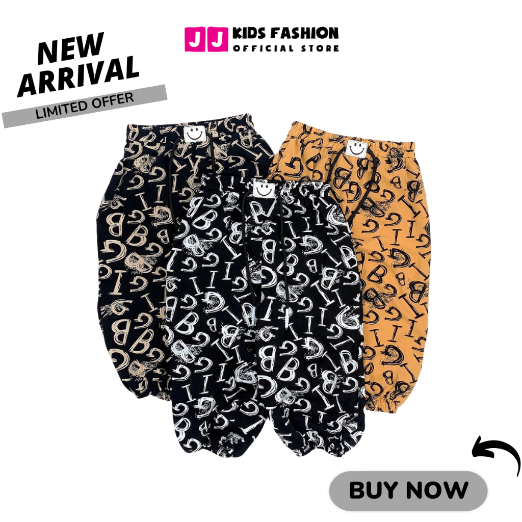 Quần Jogger Bé Gái Thun Dài Bo Ống – Phong Cách Hip Hop Năng Động | JJ Kids Fashion