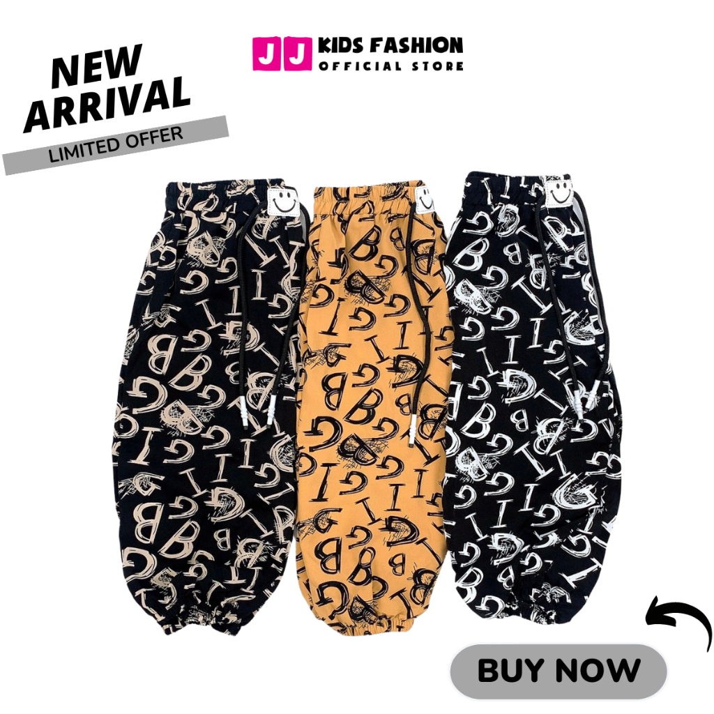 Quần Jogger Bé Gái Thun Dài Bo Ống – Phong Cách Hip Hop Năng Động | JJ Kids Fashion