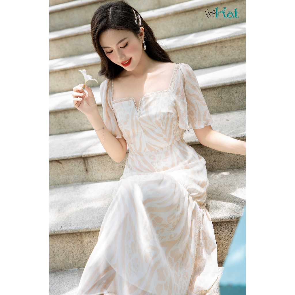 Đầm Hoa Fiona The Kat House, vải tơ gân cực xinh, mát mẻ, thoải mái