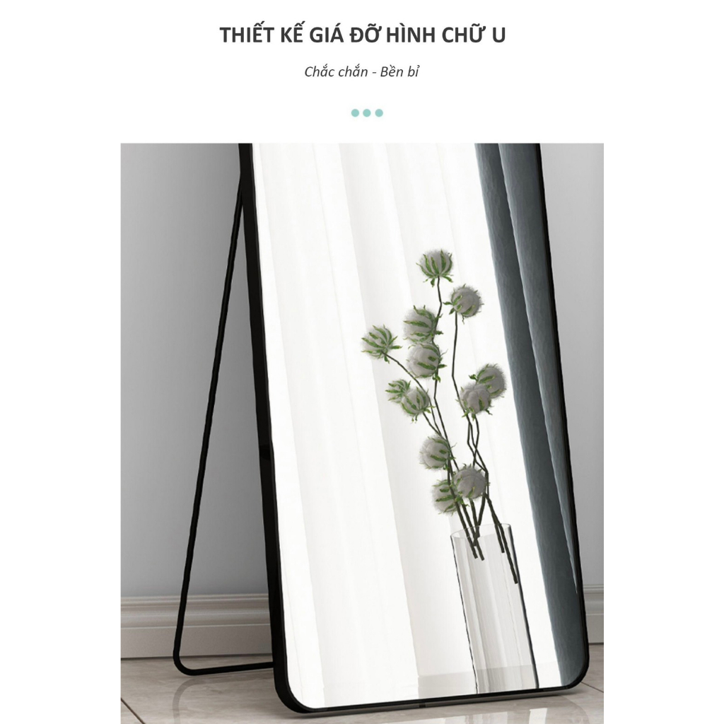 [Giao Hoả Tốc] Gương soi toàn thân chống vỡ Gương di động  thế hệ mới, có thể treo tường kích thước 150x40cm